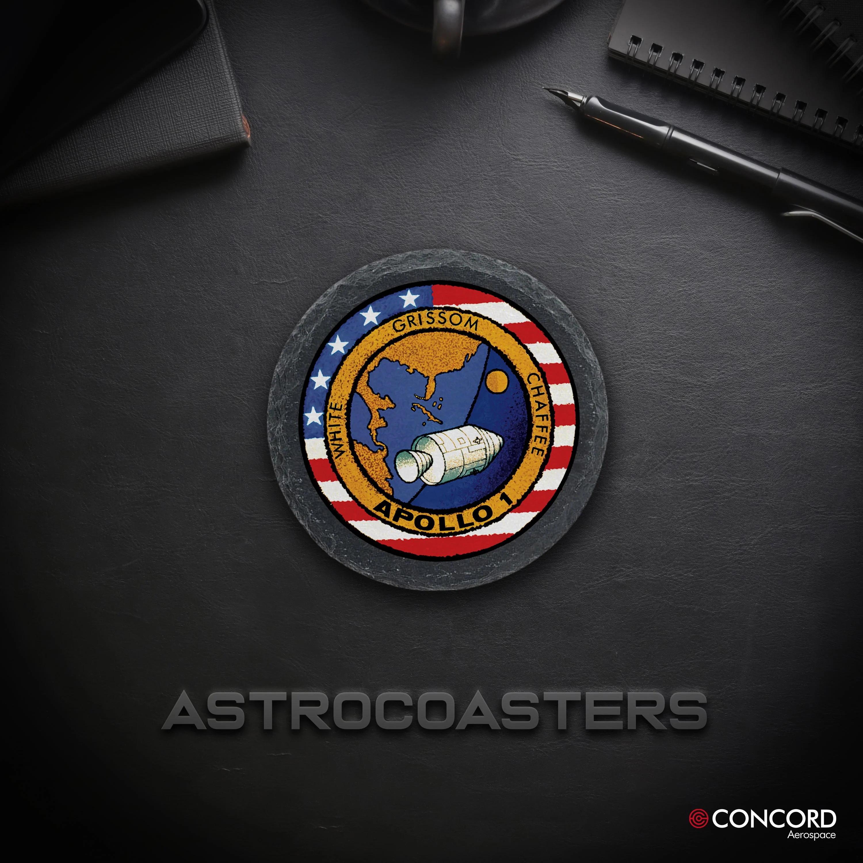 Apollo 11 Mission Slate Coaster - Image 5