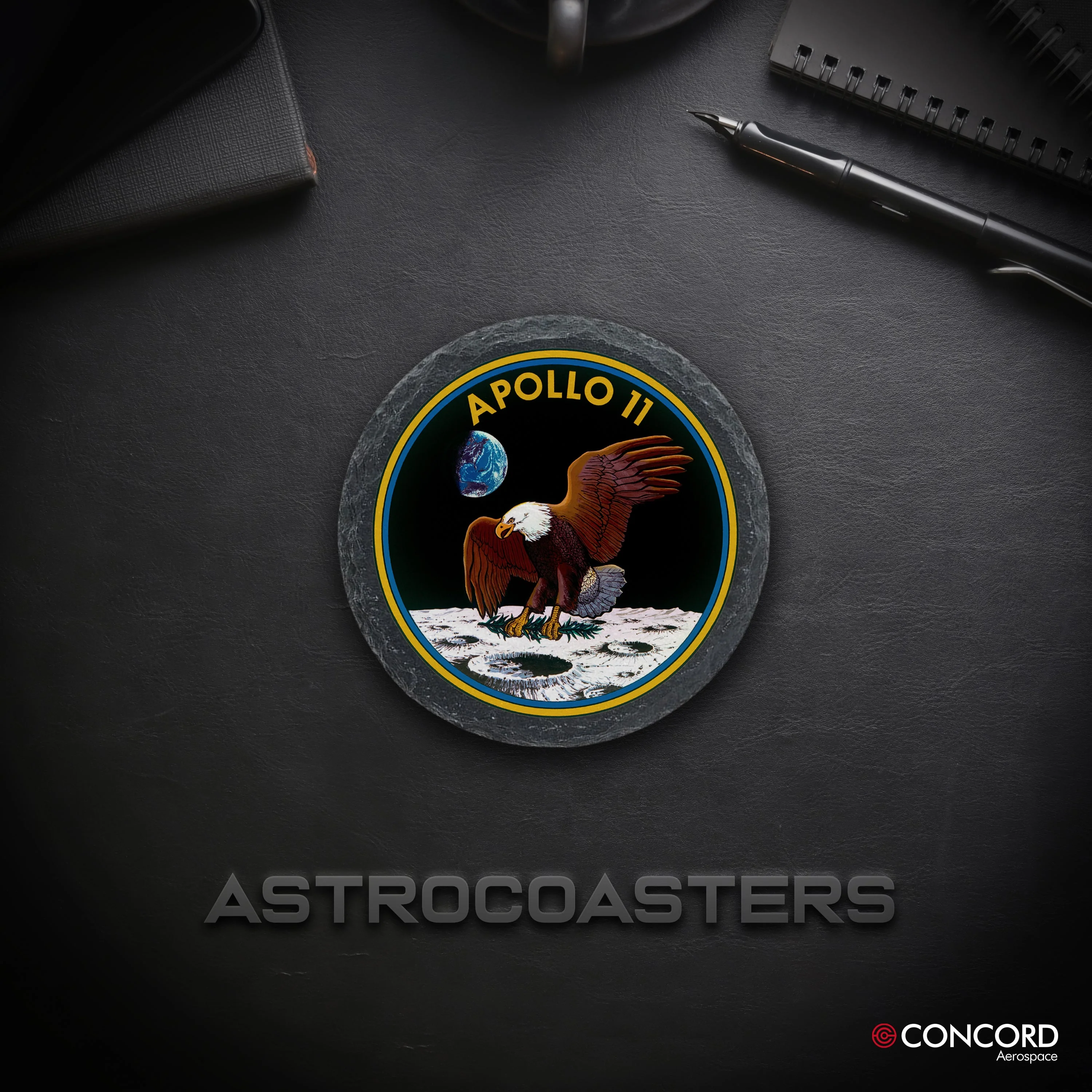 Apollo 11 Mission Slate Coaster - Image 6