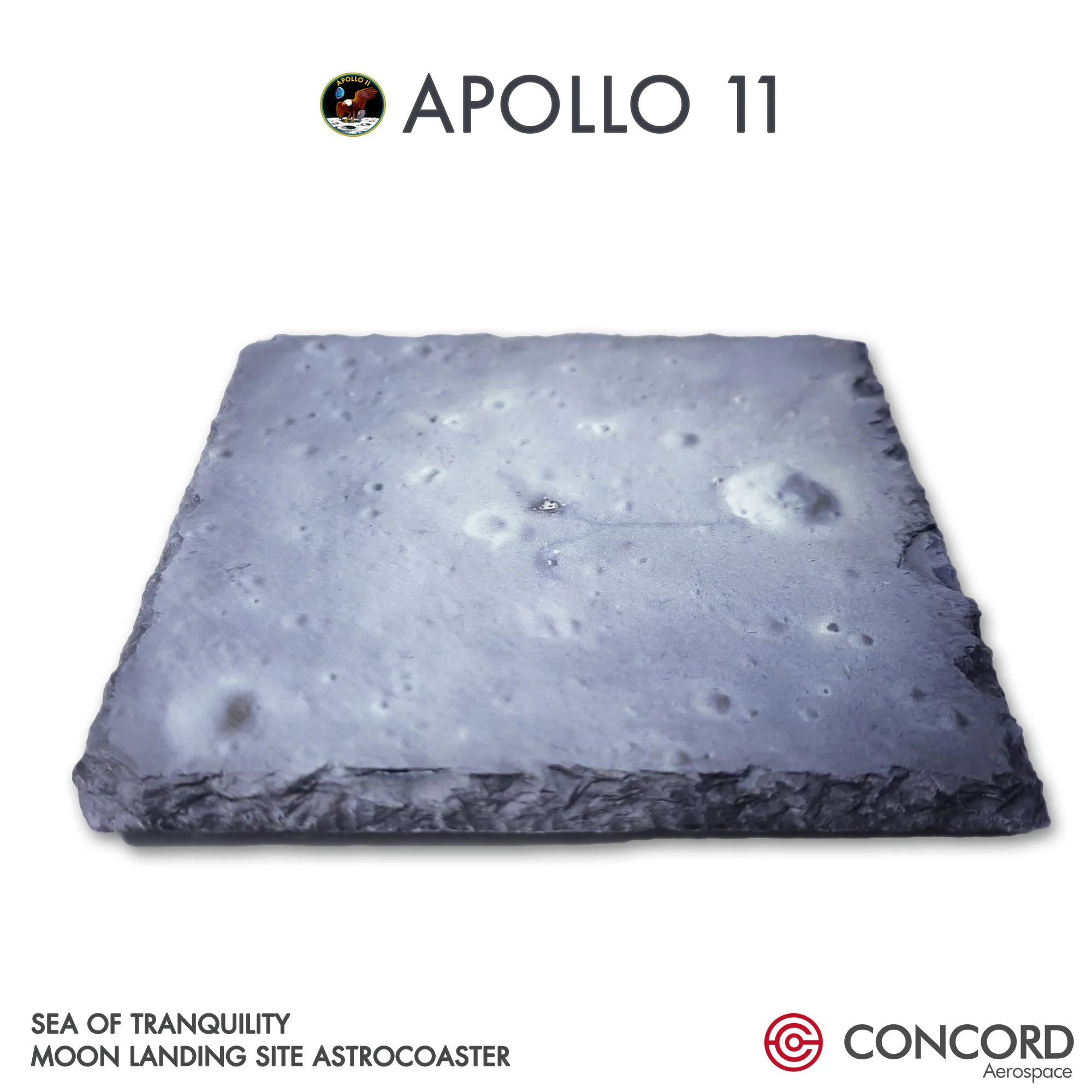 Apollo 11 "Sea of Tranquility" Landing Site Slate Astrocoaster - Image 3