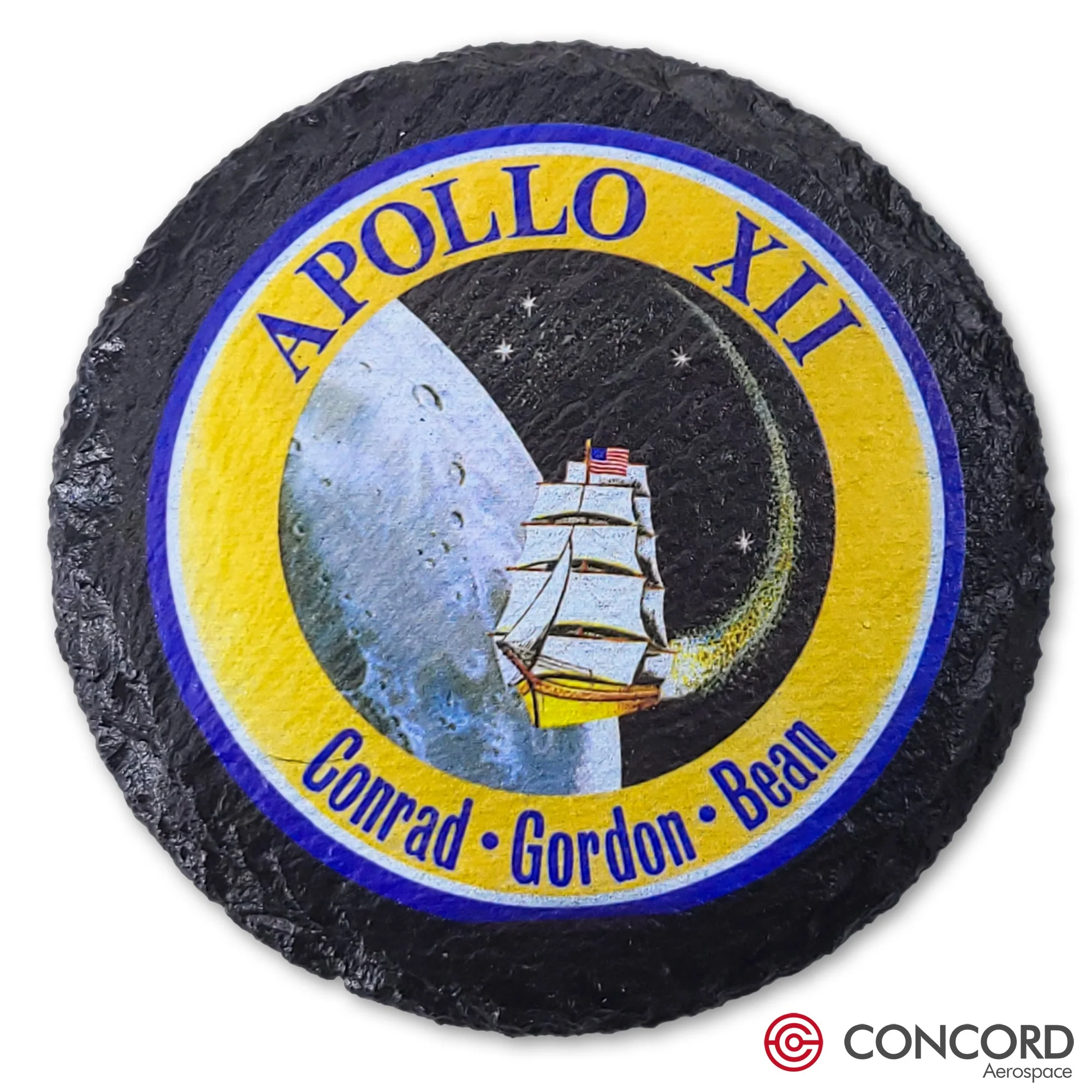 Apollo 12 Mission Slate Coaster