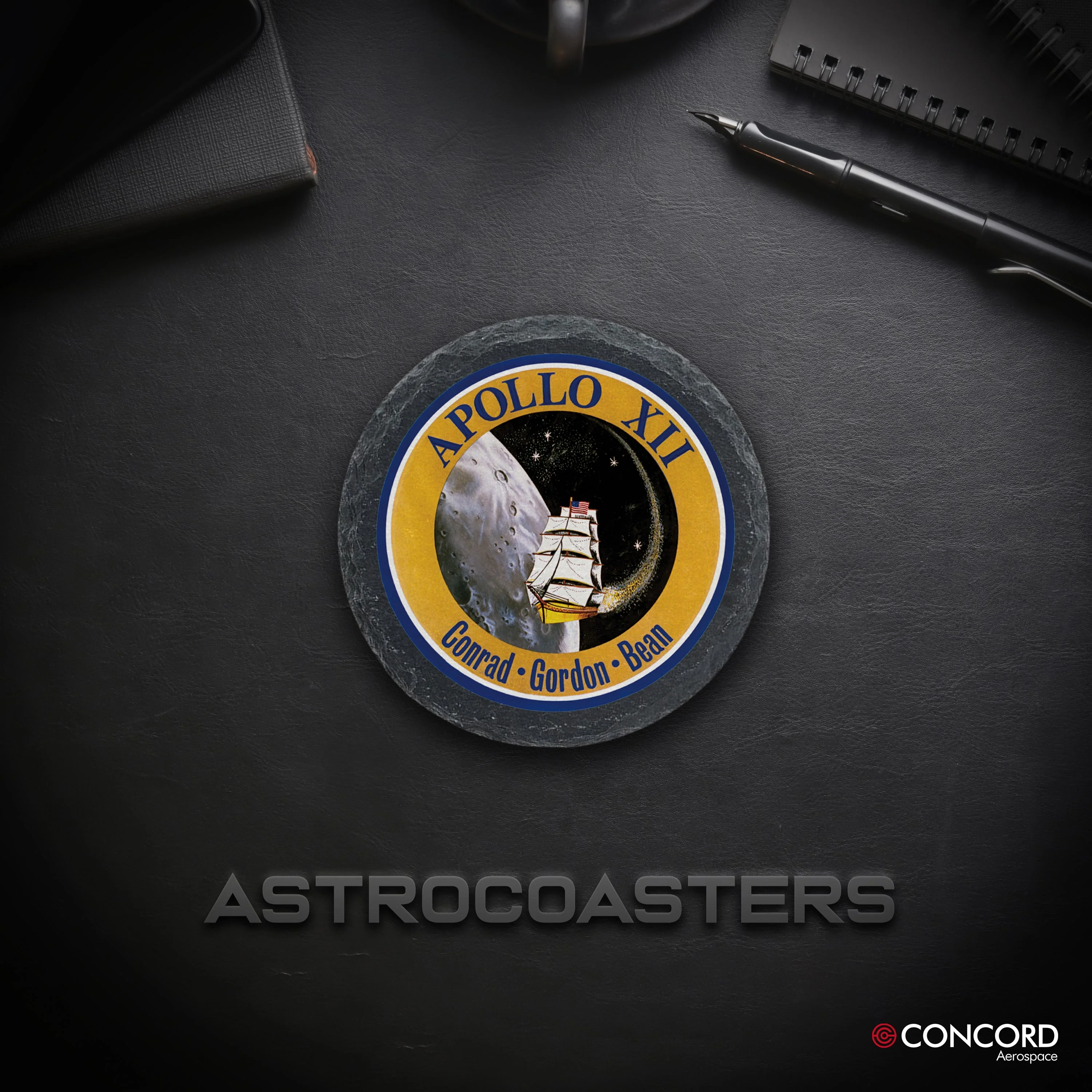 Apollo 12 Mission Slate Coaster - Image 6