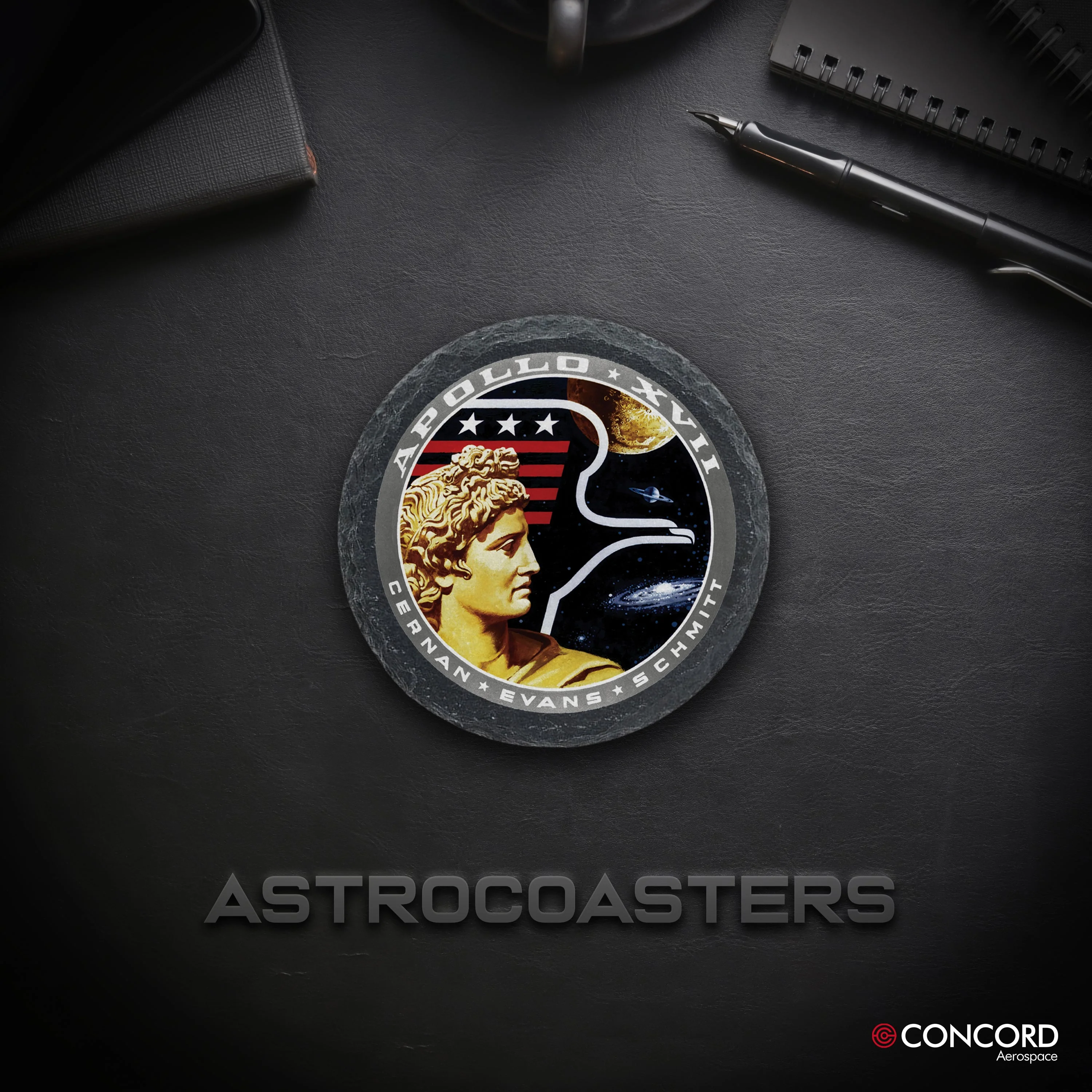 Apollo 17 Mission Slate Coaster - Image 6
