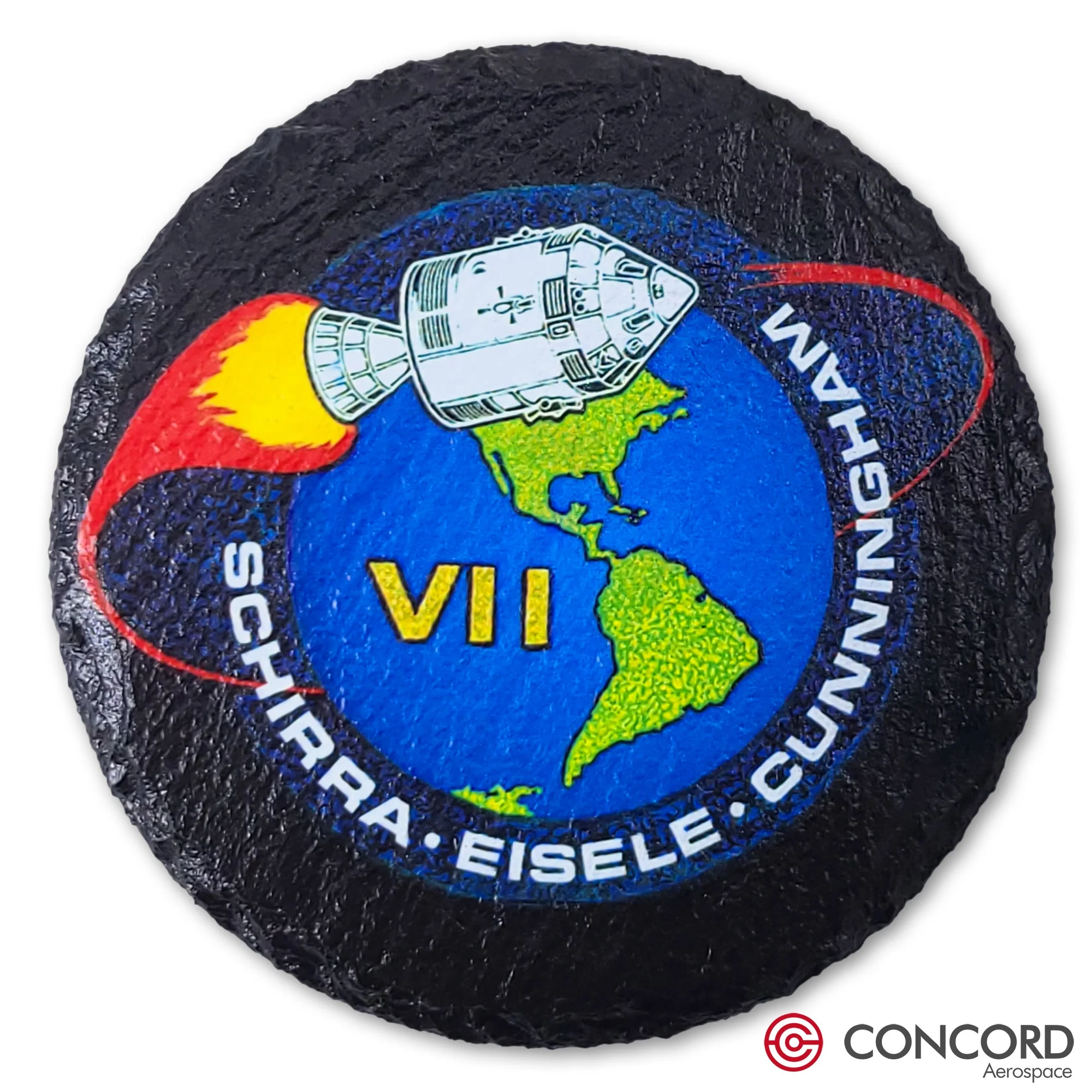 Apollo 7 Mission Slate Coaster