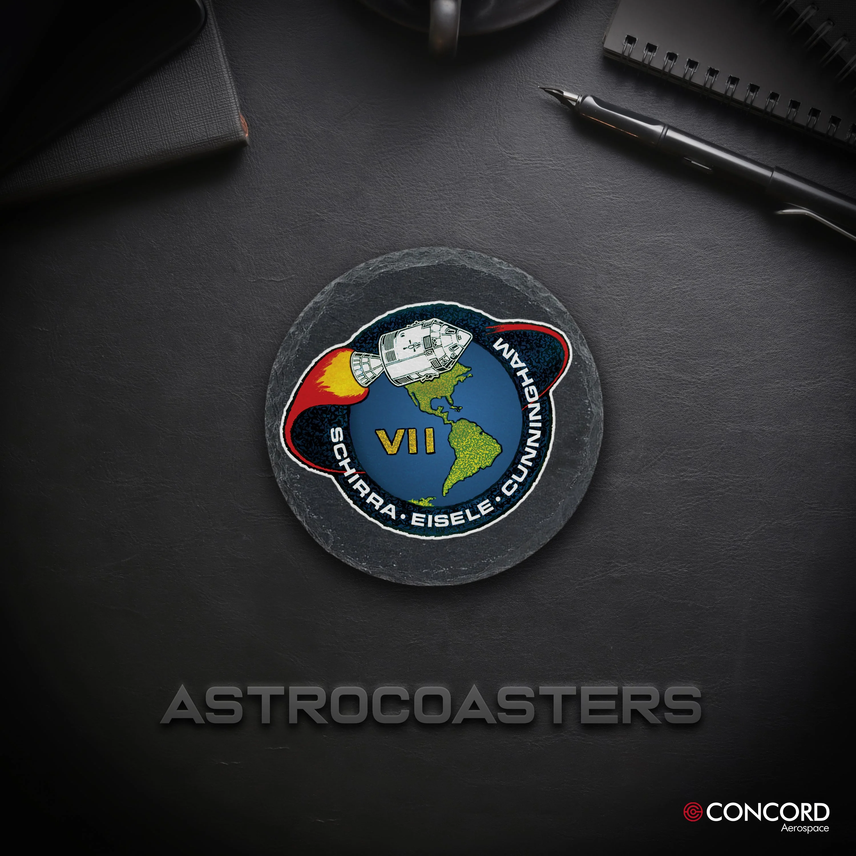 Apollo 7 Mission Slate Coaster - Image 6