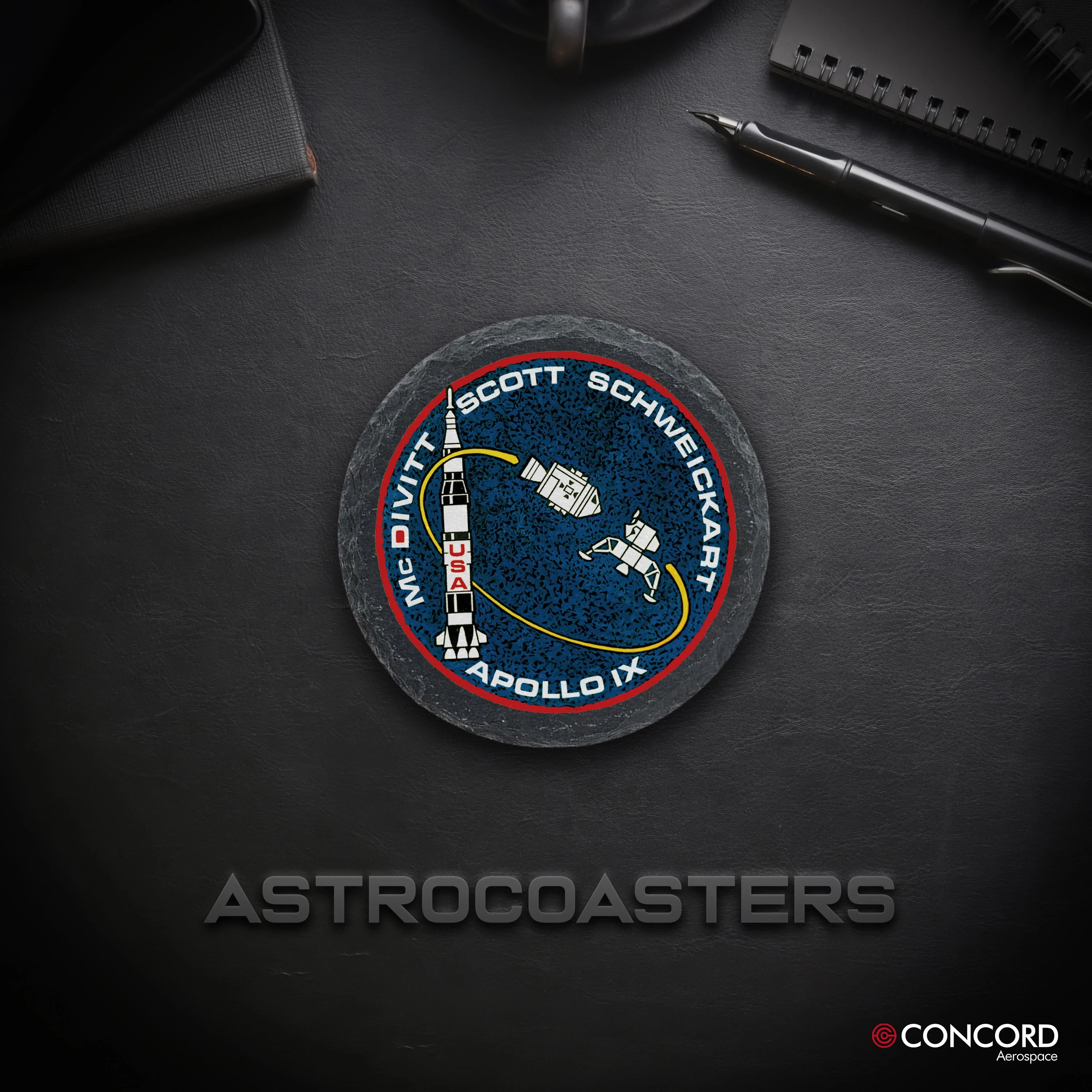 Apollo 9 Mission Slate Coaster - Image 5