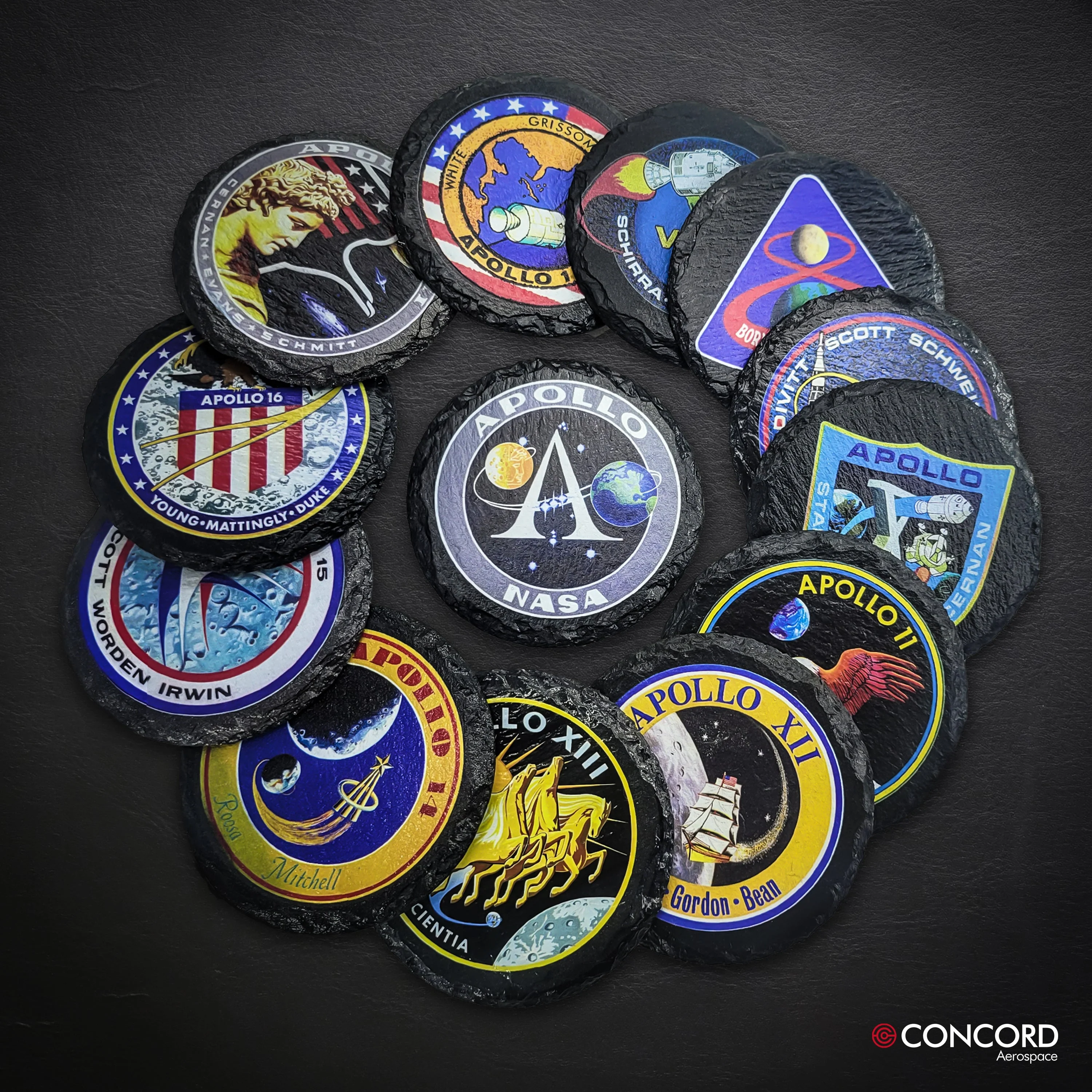 Apollo Program Set of 13 Slate Coasters - Image 2