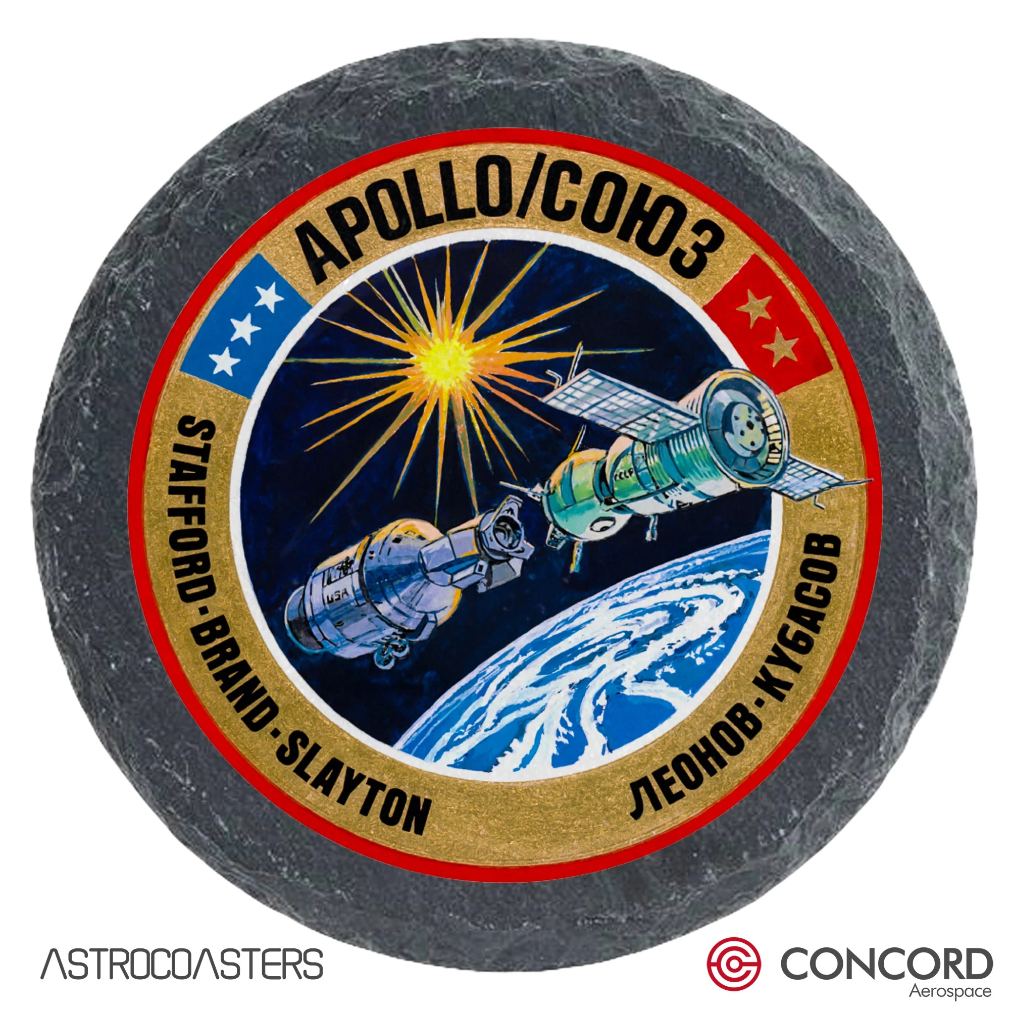 Apollo Soyuz Slate Coaster