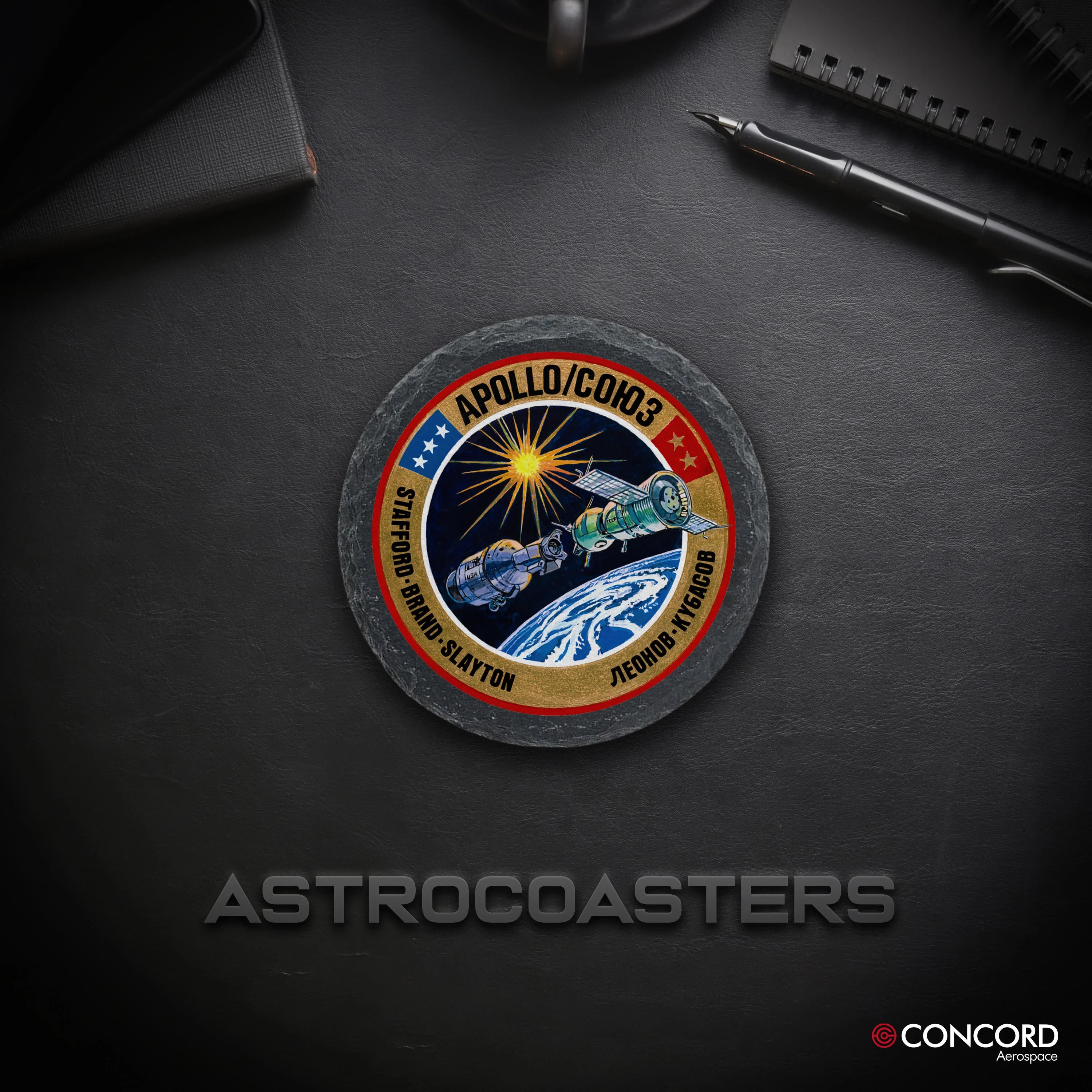 Apollo Soyuz Slate Coaster - Image 2