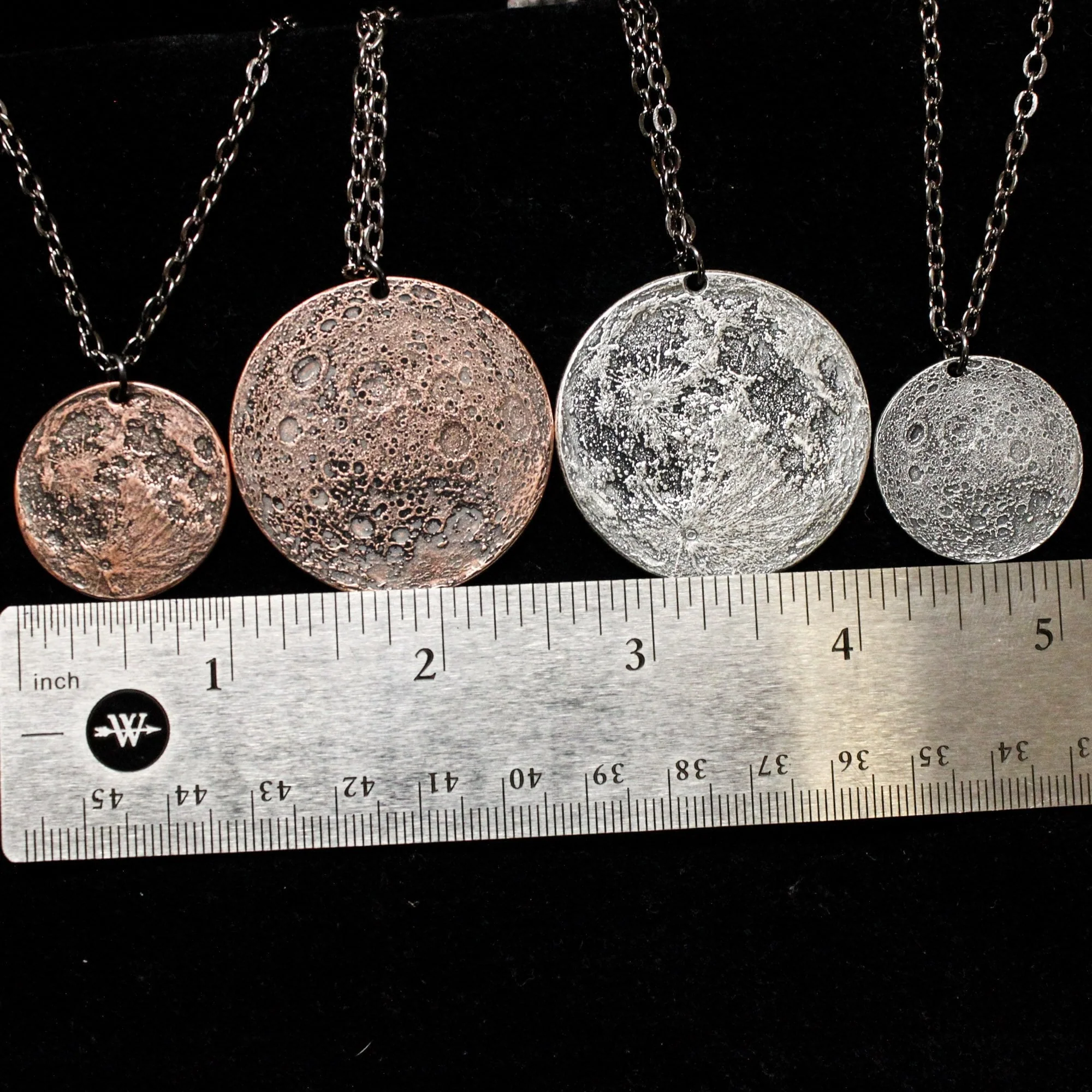 Blood Moon Copper Necklace - 1 in / 26 mm Pendant or Charm - Image 7