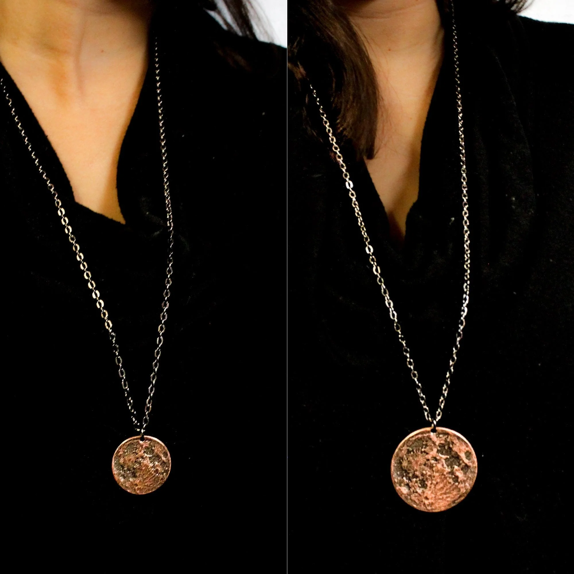 Copper Super Blood Moon Necklace - Large 1.5 in Pendant or Charm - Image 5