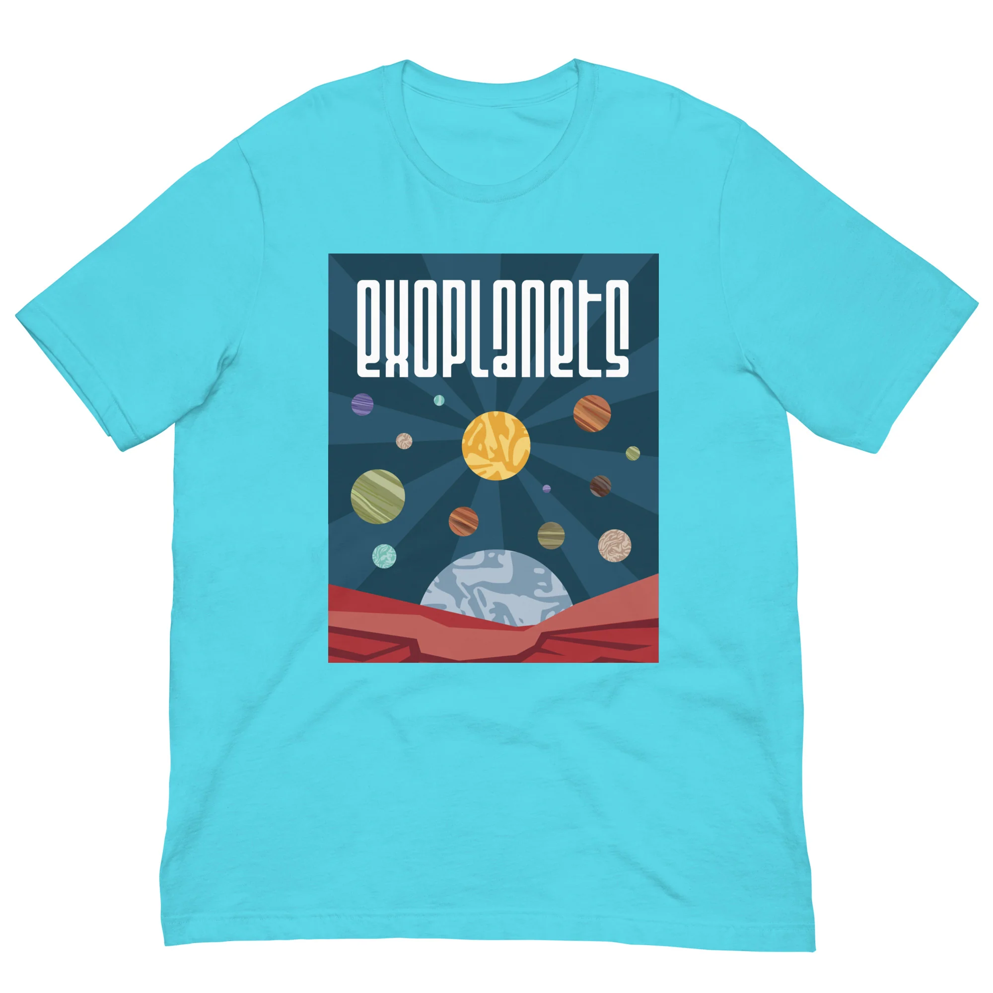 Exoplanets Multi-Planet Retro T-Shirt - Image 6