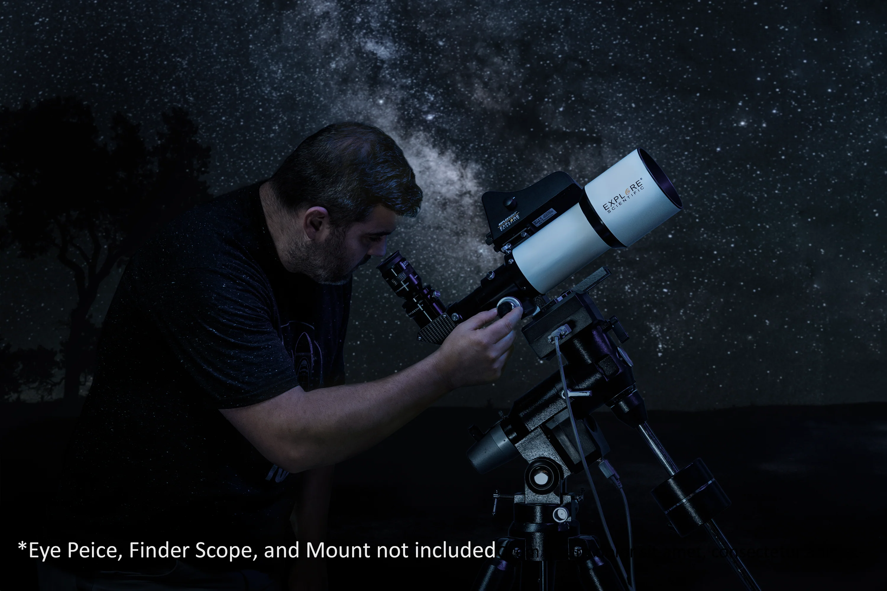 Explore Scientific ED80 Essential Series Air-Spaced Triplet Refractor Telescope with 0.8x Focal Reducer and iEXOS-100-2 PMC-Eight Equatorial Tracker System with WiFi and Bluetooth® - Image 9