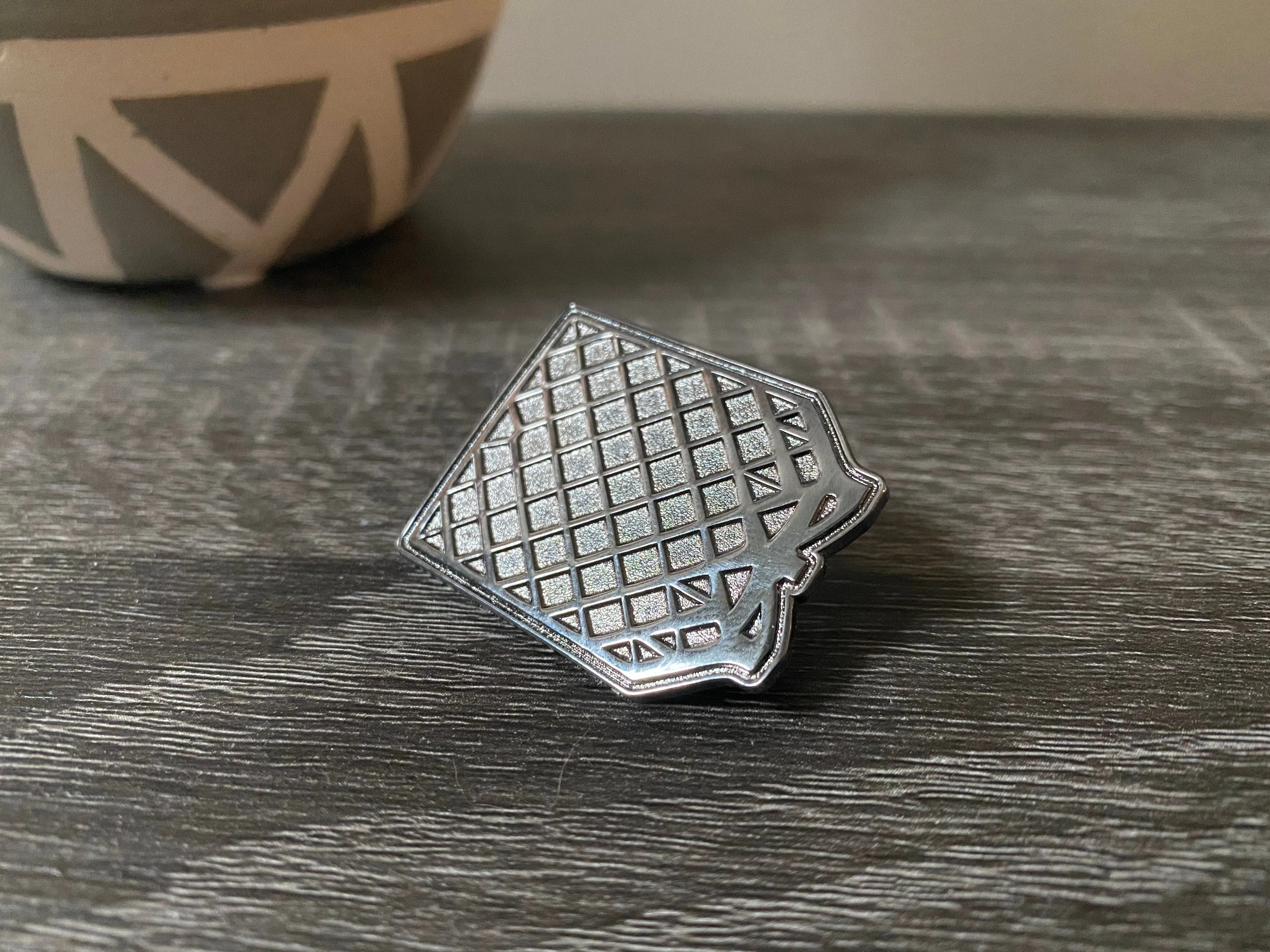 Grid Fin Hard Enamel Pin - Image 2