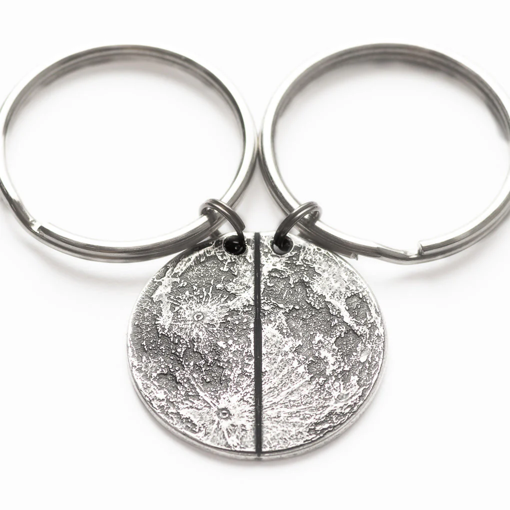 Half Moon Breakable Silver Necklace or Keychain - Image 6