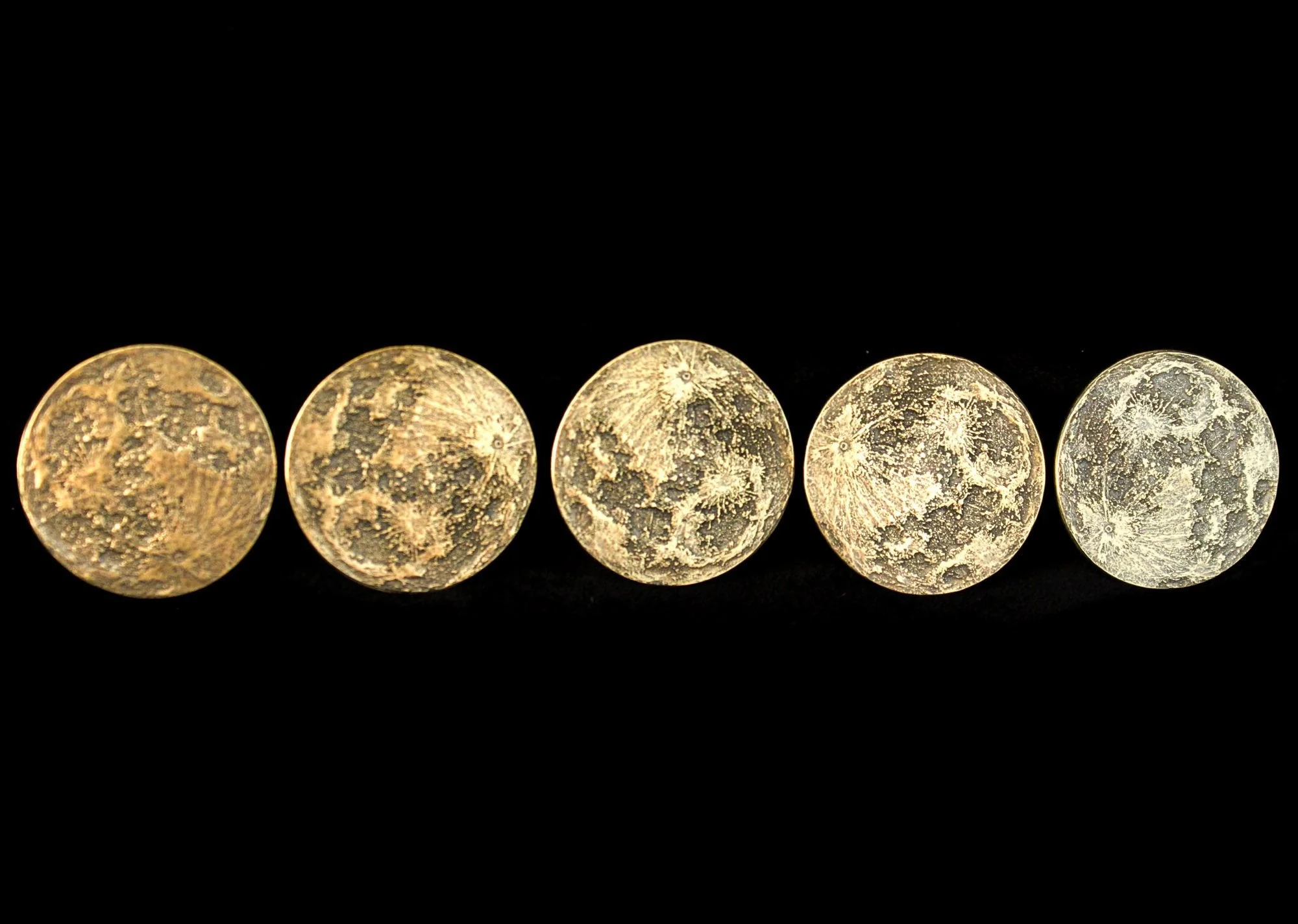 Harvest Moon Bundle - Set of 5 Brass Moon Coins - Image 7