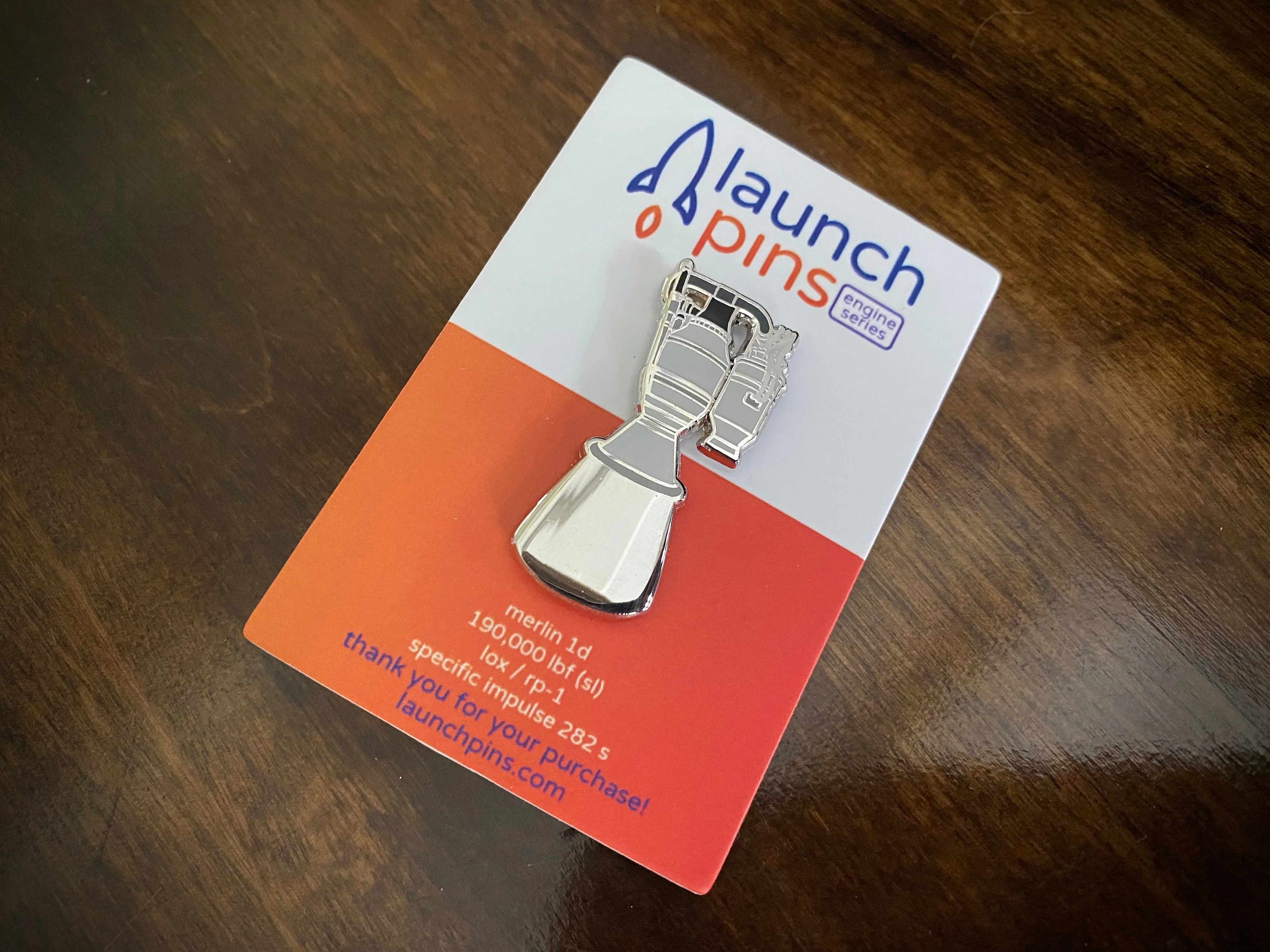 Merlin 1D Engine Hard Enamel Pin - Image 2