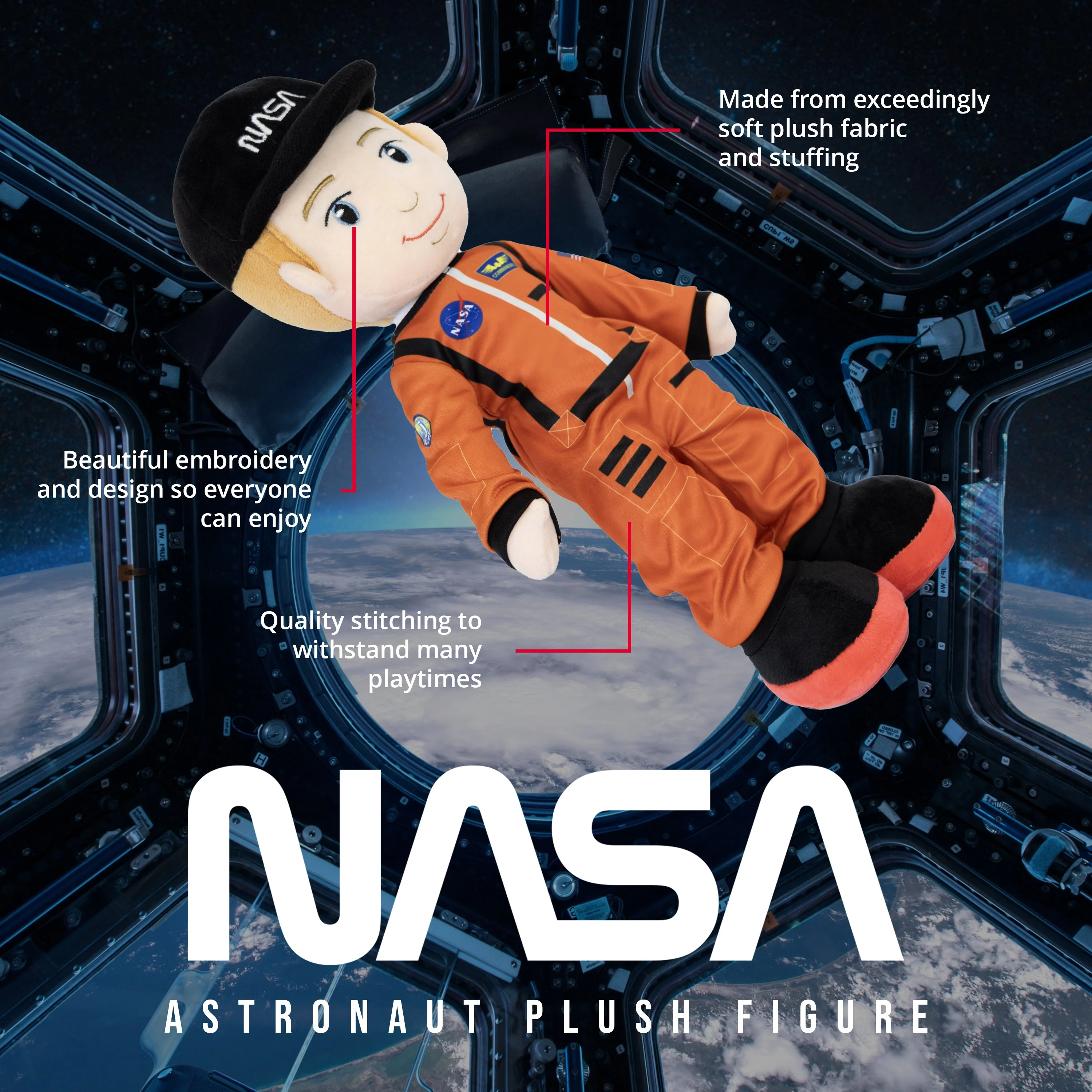 NASA Astronaut Howie 14” Plush Figure - Image 2