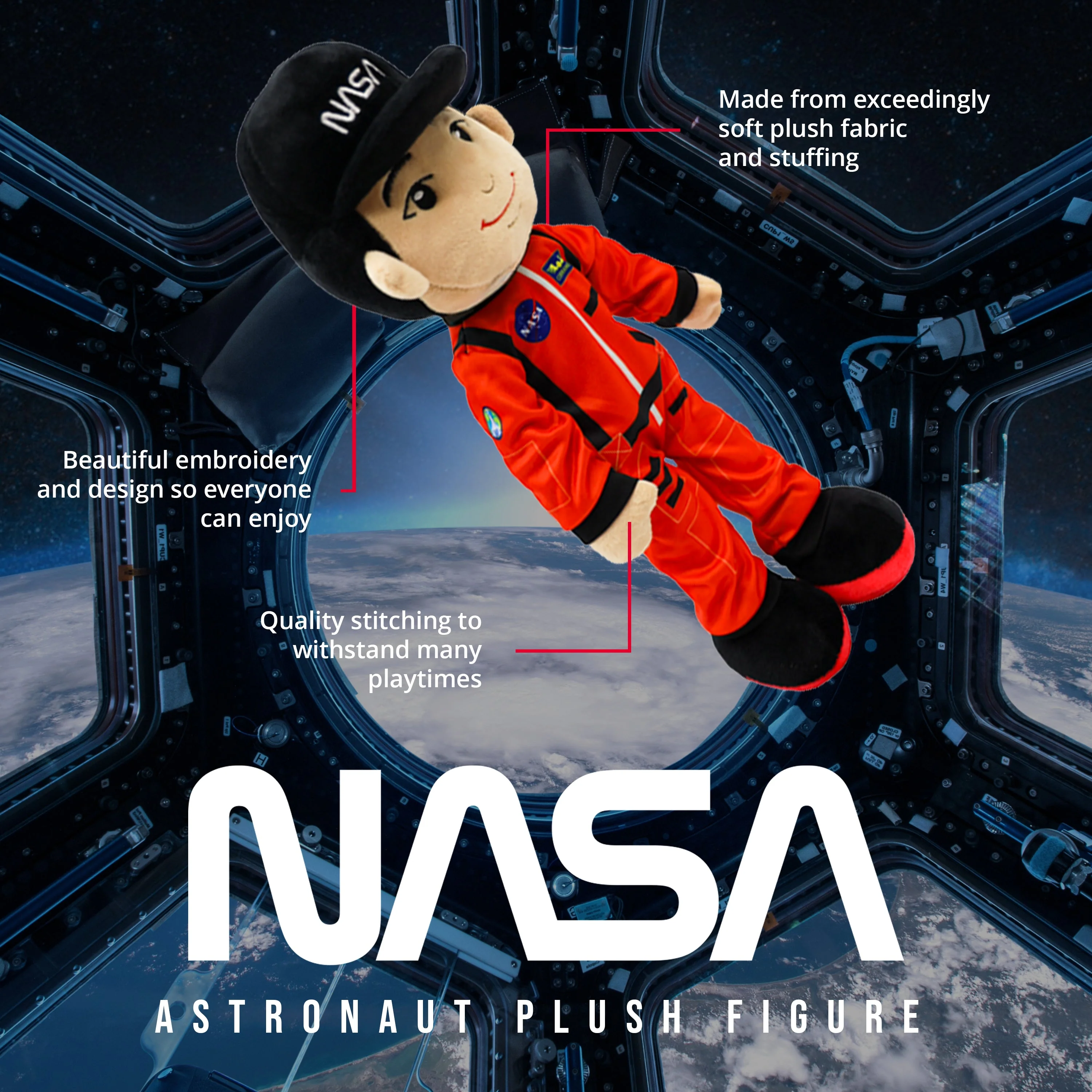 NASA Astronaut Louie 14” Plush Figure - Image 2