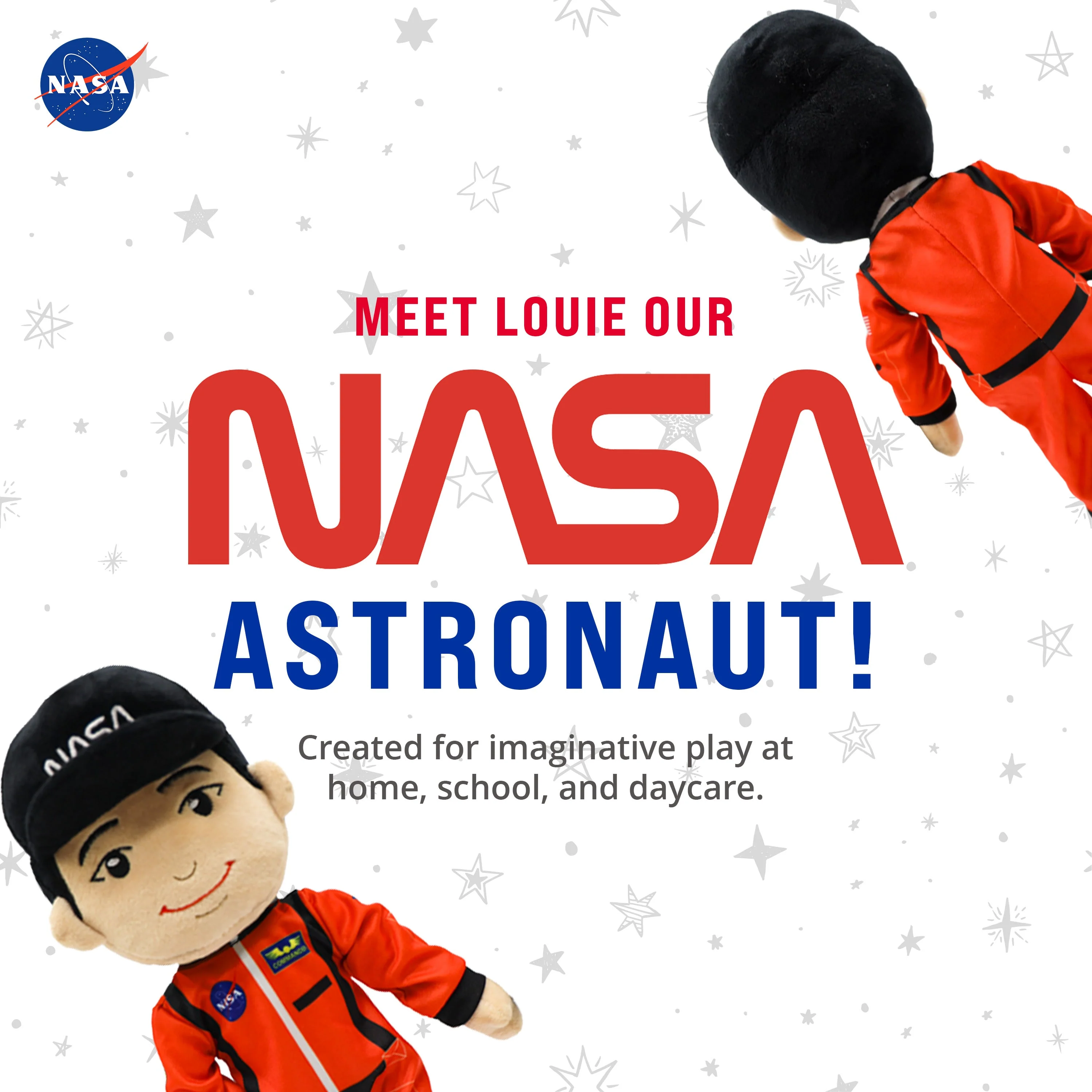 NASA Astronaut Louie 14” Plush Figure - Image 3