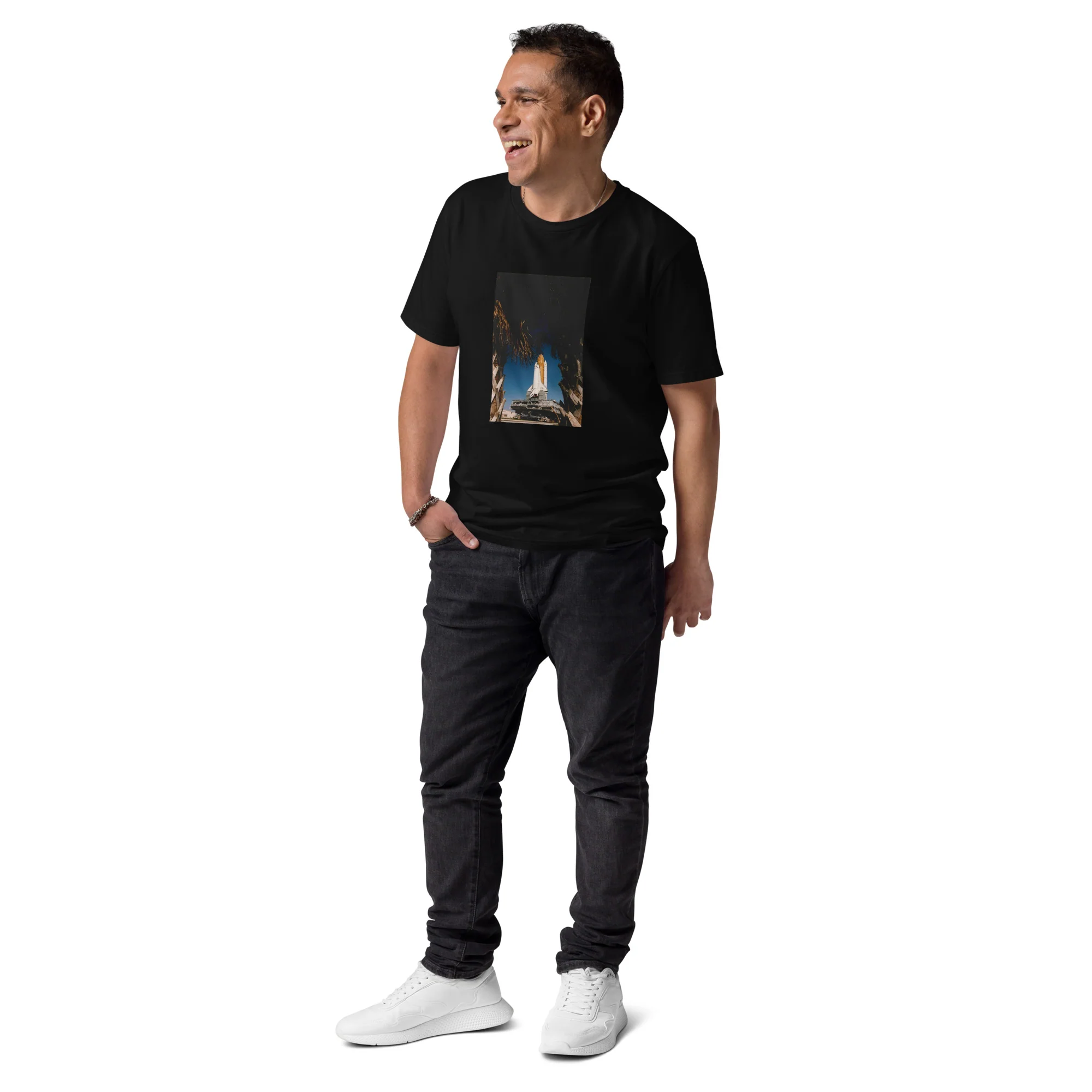 NASA Space Shuttle Discovery Custom Organic Cotton T-Shirt - Image 2