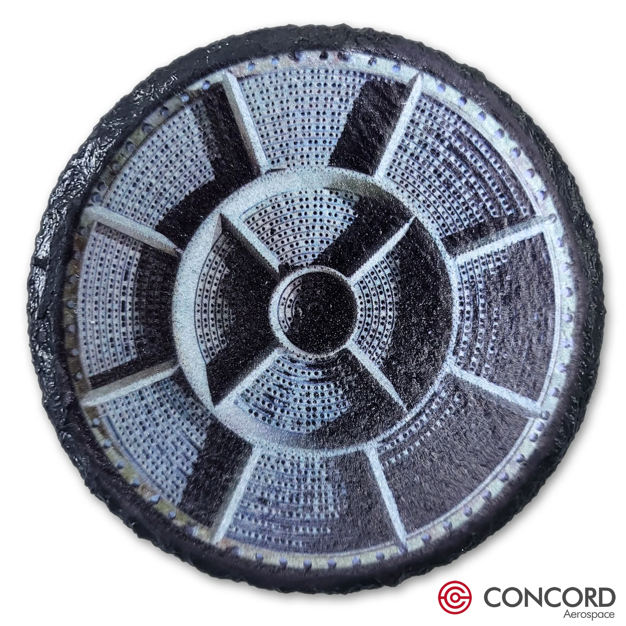 Saturn F1 Engine Injector Plate Slate Coaster - Image 2