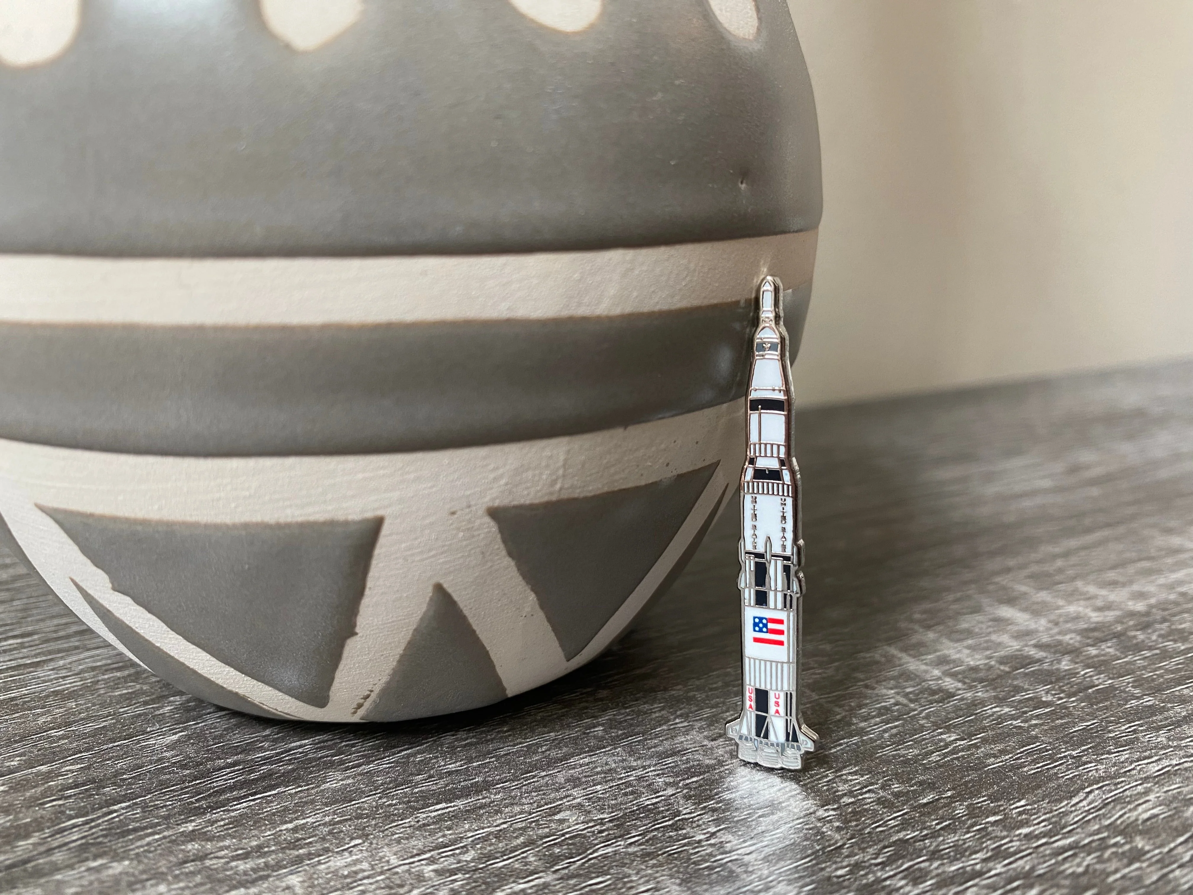 Saturn V Launch Vehicle Enamel Pin - Image 2