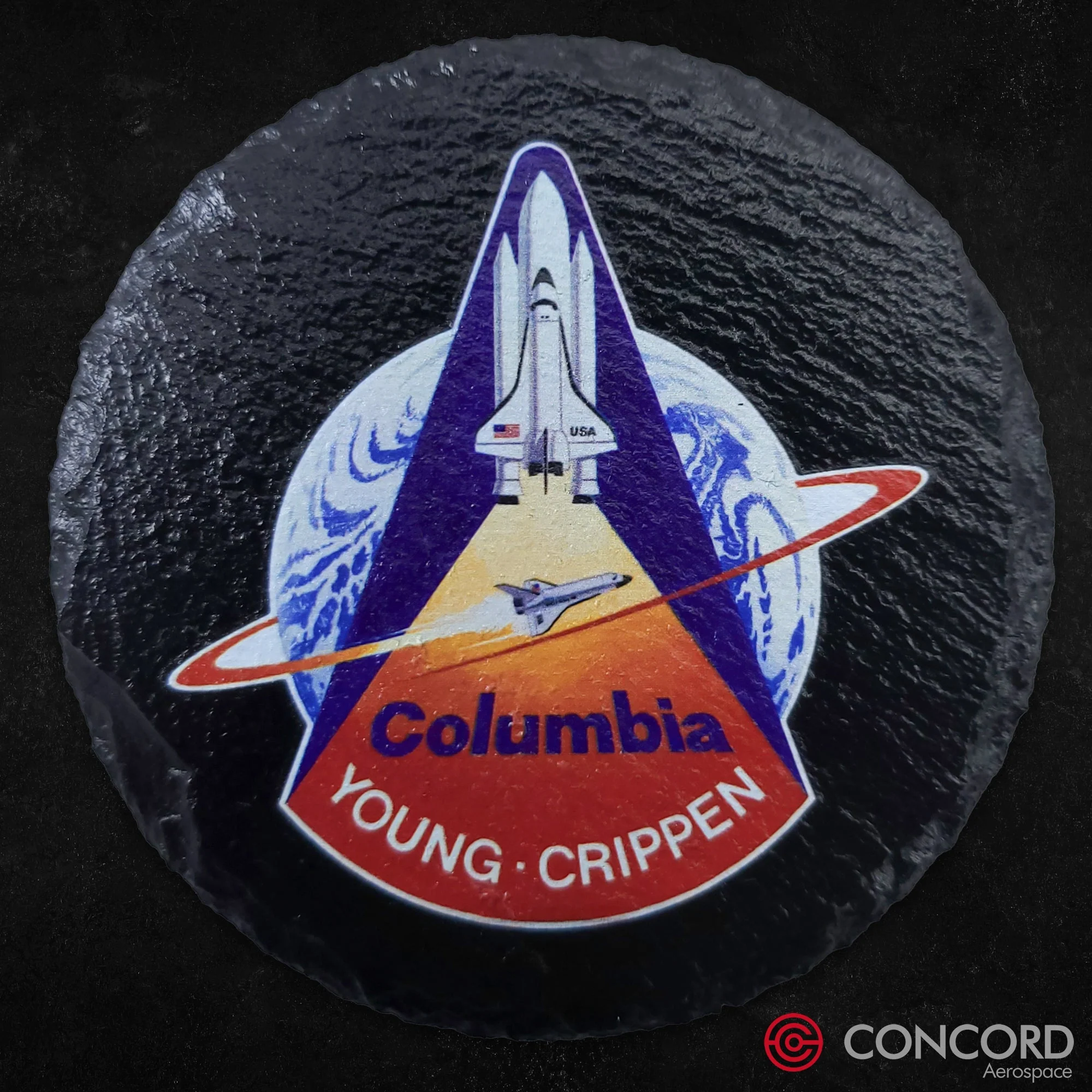 STS-1 Space Shuttle Slate Coaster - Image 2
