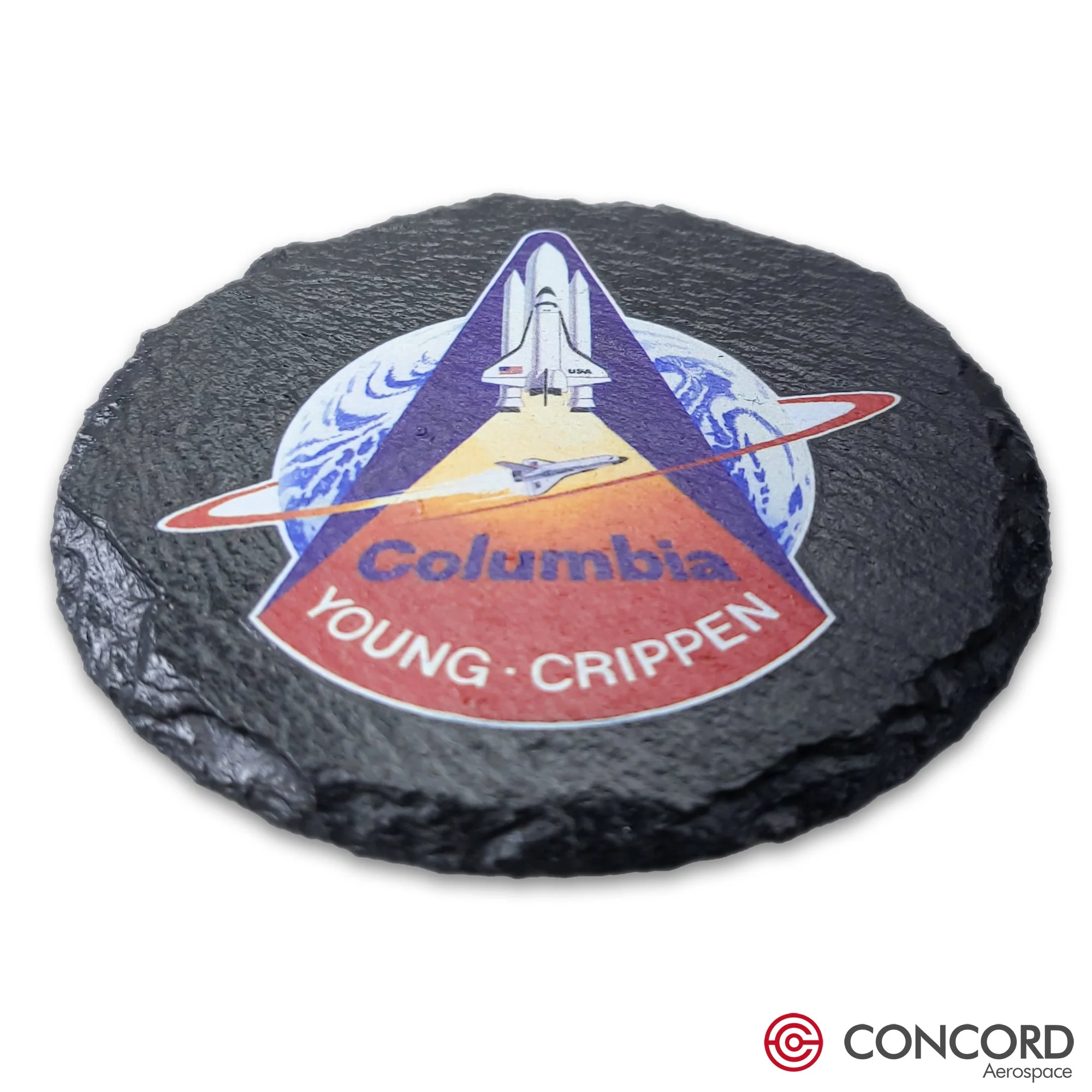 STS-1 Space Shuttle Slate Coaster - Image 3